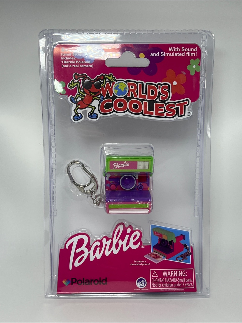Barbie Mini Polaroid Camera Keychain - Pink, Green, Purple 111